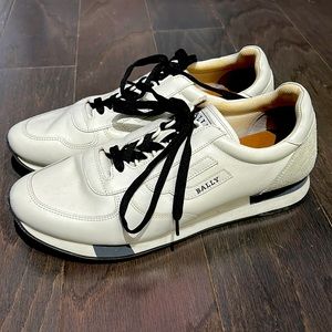 Men’s Bally sneakers size 10 US.  Leather and suede.  Worn exactly twice.
